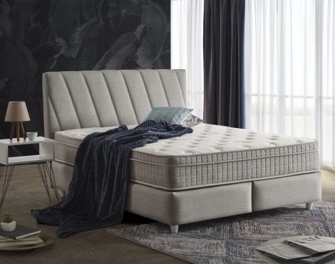  Siesta boxspring ágy ágyneműtartóval, kemény rugós matraccal